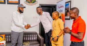 Completion Of Chairmanship Of Conference Of Speakers: Oyo Assembly Correspondents Hail Speaker’s Giant Strides Speaker of the Oyo State House of Assembly, Rt. Hon. Adebo Ogundoyin, left, with Adekunle Adegboyega and others...