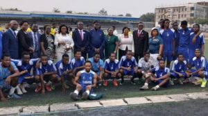 the management of Lead City University with the institution's Football Team...
