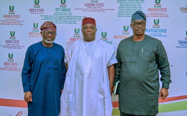 SWDC Dr Charles ‘Diji Akinola, left, with others...