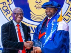 Adedeji, NRS Boss Identifies How Nigeria Can Move From Potential To Economic Prosperity Dr Zacch Adedeji...right, at the Obafemi Awolowo University...