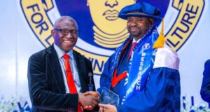 Adedeji, NRS Boss Identifies How Nigeria Can Move From Potential To Economic Prosperity Dr Zacch Adedeji...right, at the Obafemi Awolowo University...