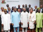Oyo TESCOM Boss, Mrs Oladipo Congratulates Newly Appointed Permanent Secretary Governor Makinde with the newly sworn-in Permanent Secretaries