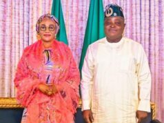 Rally Behind First Lady’s Developmental Interventions, Lagos Speaker Urges Governors Rt Hon Mudashiru Obasa, with the First Lady, Senator Oluremi Tinubu...