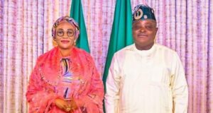 Rally Behind First Lady’s Developmental Interventions, Lagos Speaker Urges Governors Rt Hon Mudashiru Obasa, with the First Lady, Senator Oluremi Tinubu...