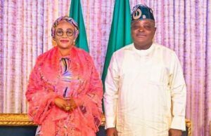 Rally Behind First Lady’s Developmental Interventions, Lagos Speaker Urges Governors Rt Hon Mudashiru Obasa, with the First Lady, Senator Oluremi Tinubu...