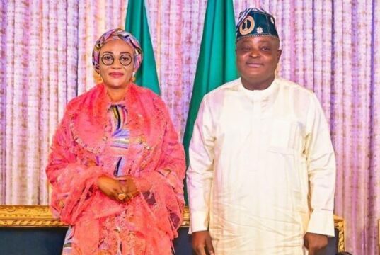 Rally Behind First Lady’s Developmental Interventions, Lagos Speaker Urges Governors Rt Hon Mudashiru Obasa, with the First Lady, Senator Oluremi Tinubu...