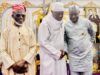 After Palace Ban, Oluwo Reconciles With Osun Rep Member L-R: Prof Lai Olurode, Oluwo of Iwo,Oba Abdulrosheed Akanbi and Hon Lukman Mudashiru at the meeting...