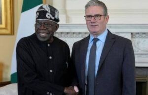 Tinubu To Nigerians: Our Country Is Now Out Of Economic Uncertainty ...Tinubu, left, with Starmer...in London...
