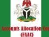 FG, States, LGs Share N2.036trn March Revenue Logo of the Federal Accounts Allocation Committee (FAAC) featuring a green background with the Nigerian coat of arms and the text 'Federal Accounts Allocation Committee (FAAC)'.