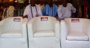 Coronation Of Ibadan Obas In Absentia: Niyi Akintola, Constitutional Lawyer Embrace Opposing Legal Stands ...the empty seat of the three Ibadan Obas that were absent at their coronation on Friday...
