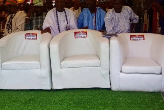 Coronation Of Ibadan Obas In Absentia: Niyi Akintola, Constitutional Lawyer Embrace Opposing Legal Stands ...the empty seat of the three Ibadan Obas that were absent at their coronation on Friday...
