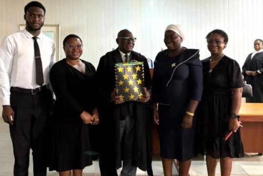 Photos: Former Oyo CJ, Muntar Abimbola Makes History At Lead City University’s Law Students’ Week L-R: President, LSA, Akeju Ayoola , Dr Matilda Chukwuemeka, former CJ of Oyo State, Justice Muntar Abimbola, Professor Olanike Adelakun , Professor Oluyemisi Abimbola…after the session on Tuesday…