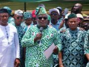 Donation Of School Building: Lagos Speaker, Obasa Commends Hon. Kehinde Joseph Rt. Hon. (Dr.) Mudashiru Obasa, middle, with others at the event...