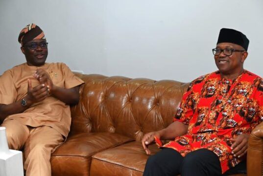 Peter Obi Visits Ibadan Again, Now In Closed-Door Meeting With Makinde Dr Peter Obi, left, with Engineer Seyi Makinde...