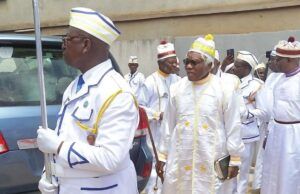 2027 Election: Shun Vote Buying, Cleric Urges Nigerians Men in white ceremonial robes and hats walk in a procession; the front man carries a tall silver staff.