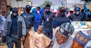 Trending: Read About Baby-Faced, 30-Year-Old APC Reps Aspirant From Kaduna State Mahmud Sadis Buba...and his bodyguards...inset...Buba with President Bola Tinubu...