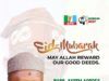 Barr Akeem Agbaje Joins Others To Salute Muslim Ummah @ Eid-el-Kabir Campaign poster featuring a headshot of Barr. Akeem Adedeji Agbaje in traditional attire, with Eid Mubarak greeting and Logos (APC, ADEHUN 2027), promoting him for Oyo State governor 2027.