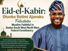 Eid-el-Kabir: Otunba Rotimi Ajanaku Felicitates Muslim Faithful