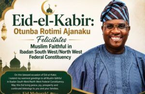 Eid-el-Kabir: Otunba Rotimi Ajanaku Felicitates Muslim Faithful