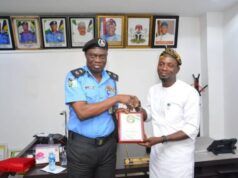 Battle Against Insecurity: Oyo Police Command Seeks Synergy With Journalists CP Ayodeji Abimbola, left, with Comrade Akeem Abas...