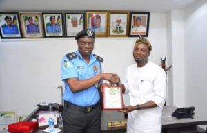 Battle Against Insecurity: Oyo Police Command Seeks Synergy With Journalists CP Ayodeji Abimbola, left, with Comrade Akeem Abas...