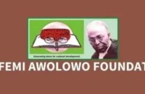Obafemi Awolowo Foundation Opens Applications For Future Leaders Fellowship Across Africa, Diaspora Logo of Obafemi Awolowo Foundation on a brown background, featuring a green-framed image of an open book with a red brain illustration and a portrait photo of Obafemi Awolowo; text reads OBAFEMI AWOLOWO FOUNDATION.