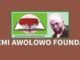Obafemi Awolowo Foundation Opens Applications For Future Leaders Fellowship Across Africa, Diaspora Logo of Obafemi Awolowo Foundation on a brown background, featuring a green-framed image of an open book with a red brain illustration and a portrait photo of Obafemi Awolowo; text reads OBAFEMI AWOLOWO FOUNDATION.