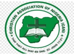 CAN Condemns Pupils’ Abduction, Killings In Oyo Circular logo of the Christian Association of Nigeria, featuring a green map of Nigeria, a cross, and an open Bible with the motto 'That they all may be one' (John 17:21).