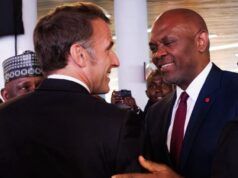 Africa Is Open For Partnership, Not Patronage, Tony Elumelu Opens Up At Africa Forward Summit H.E. Emmanuel Macron of France, left, with Tony Elumelu...