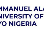 Emmanuel Alayande University Of Education Achieves Full Accreditation For 49 Courses Logo of Emmanuel Alayande University of Education, Oyo, Nigeria, featuring an open book over a shield with green and gold elements and the motto 'Knowledge, Truth and Service'