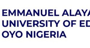 Emmanuel Alayande University Of Education Achieves Full Accreditation For 49 Courses Logo of Emmanuel Alayande University of Education, Oyo, Nigeria, featuring an open book over a shield with green and gold elements and the motto 'Knowledge, Truth and Service'