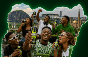 Reports Link Rising Kidney Disease Among Nigerian Youths To Energy Drinks ...image of Nigerian youths relishing energy drinks...(Chat GPT creation)