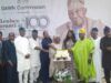 Fasoranti @100: Don Urges Nigerian Leaders To Rise Above Self-Interest, Build Enduring Legacies Group of dignitaries and elders posing with a cake on stage at a Dawn Commission event celebrating Pa Reuben Fasoranti's 100th birthday.