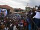 Makinde Declares Presidential Ambition Ahead Of 2027 Elections Engineer Seyi Makinde, right, addressing the mammoth crowd at the rally...