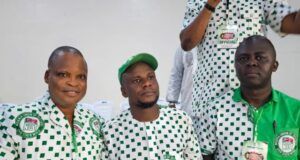 High Expectations As Oyo NUT Elects New Executives …new Oyo NUT Chairman (middle), Deputy Chairman, (left) and Treasurer, (right)…