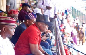 Lagos Guber Primary: Obasa Warns Dissidents As Agege Affirms Hamzat As APC’s Candidate Rt. Hon. Mudashiru Obasa, in red, with others...