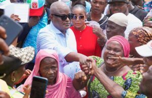 Obasa Expresses Appreciation After Securing House Of Reps’ Ticket Rt. Hon. Mudashiru Obasa...appreciating his supporters...
