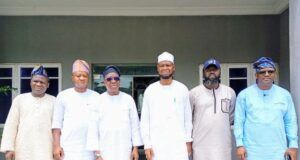 Oyo APC Needs Your Attention For Unity To Reign, Guber Aspirants Appeal To Tinubu In Open Letter L-R: Dr. Adewale Kolapo Kareem, Barrister Akeem Agbaje, Engr Rauf Olaniyan, Engr Akeem Oyedele Alao, Dr. Ololade Usman Bakare and Prince Musbau Asatola Asanike...