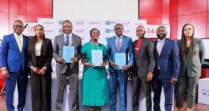 High Expectations As UBA, Redtech, MoMo PSB Expand Merchant Payment Access Across Nigeria L-R: Manager, Partnership & Ecosystem, MTN/MoMo PSB, Emmanuel Akhigbe; Head Human Resource,MTN/MoMo PSB , Rabi Adetoro; Managing Director/ CEO, Redtech Limited, Emmanuel Ojo; Chief Executive Officer, MTN MoMo, Omolara Michael Nwadu; Group Head, Digital Banking, United Bank for Africa(UBA), Olukayode Olubiyi; Head of Sales, MTN/MoMo PSB, Lanre Raheem; Head, Business Development,MTN/MoMo PSB, Ahmad Turajo; and Group Head, Marketing and Corporate Communications, UBA, Alero Ladipo, during the launch of payment interoperability partnership targeted at expanding cardless payment access for consumers and merchants across Nigeria and Africa, powered by Redtech, MoMo PSB and UBA at the UBA House Marina on Tuesday…