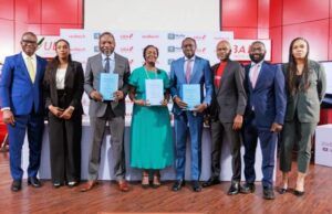 High Expectations As UBA, Redtech, MoMo PSB Expand Merchant Payment Access Across Nigeria L-R: Manager, Partnership & Ecosystem, MTN/MoMo PSB, Emmanuel Akhigbe; Head Human Resource,MTN/MoMo PSB , Rabi Adetoro; Managing Director/ CEO, Redtech Limited, Emmanuel Ojo; Chief Executive Officer, MTN MoMo, Omolara Michael Nwadu; Group Head, Digital Banking, United Bank for Africa(UBA), Olukayode Olubiyi; Head of Sales, MTN/MoMo PSB, Lanre Raheem; Head, Business Development,MTN/MoMo PSB, Ahmad Turajo; and Group Head, Marketing and Corporate Communications, UBA, Alero Ladipo, during the launch of payment interoperability partnership targeted at expanding cardless payment access for consumers and merchants across Nigeria and Africa, powered by Redtech, MoMo PSB and UBA at the UBA House Marina on Tuesday…