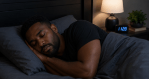 Check Out 12 Common Reasons People Die Unexpectedly In Their Sleep ...man sleeping on his bed in the evening...(image created by Chat GPT)