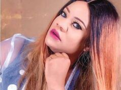Oyo School Kidnap: Actress Opeyemi Aiyeola Cries Out Over Abduction Young woman with long ombre hair resting her chin on her hand, wearing a sheer polka-dot shirt and pink lipstick.