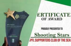 NPFL: 3SC Supporters Club Adjudged Best, Bags NPFL, LBA Honors