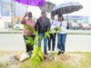 Celebration Of 30th Anniversary: ACAMB Kicks Off Event With Tree Planting Initiative President, Association of Corporate Communication and Marketing Professionals in Banks (ACAMB), Jide Sipe; Representative of Wema Bank, Precious Akpan; Vice President 2, Morolake Onifade, Representative of Alpha Morgan, Tolu Onipede and General Secretary, ACAMB, Olugbenga Owotoomo during a tree planting initiative, put together to flag-off the 30th anniversary celebration of ACAMB, held at Providence Street, Lekki Phase 1, Lagos…