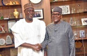 Aliko Dangote: Nigeria’ll Benefit Over $4bn In Forex From Our Fertiliser Export …President/CE, Dangote Industries Limited, Aliko Dangote, left, with Chairman of Board of Directors, Africa Finance Corporation, ( AFC), Samaila Zubairu; During the Signing Ceremony of Agreement Between Dangote Industries Limited, and Africa Finance Corporation, in Lagos on Friday 12, June 2026…