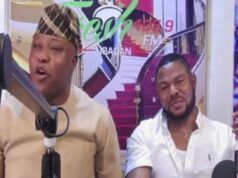 Ayefele Shares Shocking, Darkest Secrets Of His Life During Emotional Live Radio Show, Says I Was An Apprentice Barber, Vulcanizer Yinka Ayefele, MON, left, with Enitan Olusegun Bamidele, EOB...during the live Radio Show on Fresh 109.5fm...
