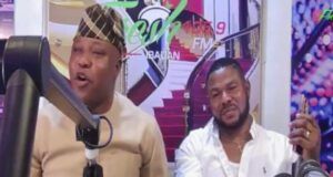 Ayefele Shares Shocking, Darkest Secrets Of His Life During Emotional Live Radio Show, Says I Was An Apprentice Barber, Vulcanizer Yinka Ayefele, MON, left, with Enitan Olusegun Bamidele, EOB...during the live Radio Show on Fresh 109.5fm...