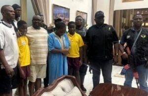 Rescue Of Adelabu’s Sister & Children: Nigeria Police Force Gives Official Account Mrs. Olaide Busayo Adegoke John-Paul and her 12-year-old twin sons, Peter and Paul...with others after their release was secured by the Police....