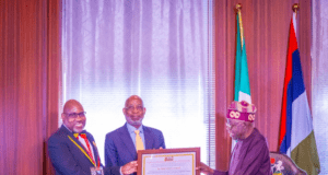 End Mineral Exploitation, Stop Exporting Wealth In Raw Form, Tinubu Tells Africa Dr Dele Alake, middle, with President Bola Tinubu, right...