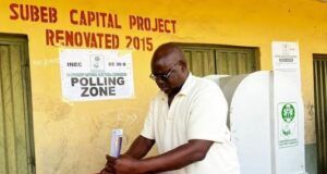 Ekiti Guber Poll: Ayo Fayose Votes, Predicts Landslide Victory For Oyebanji Ayodele Fayose...